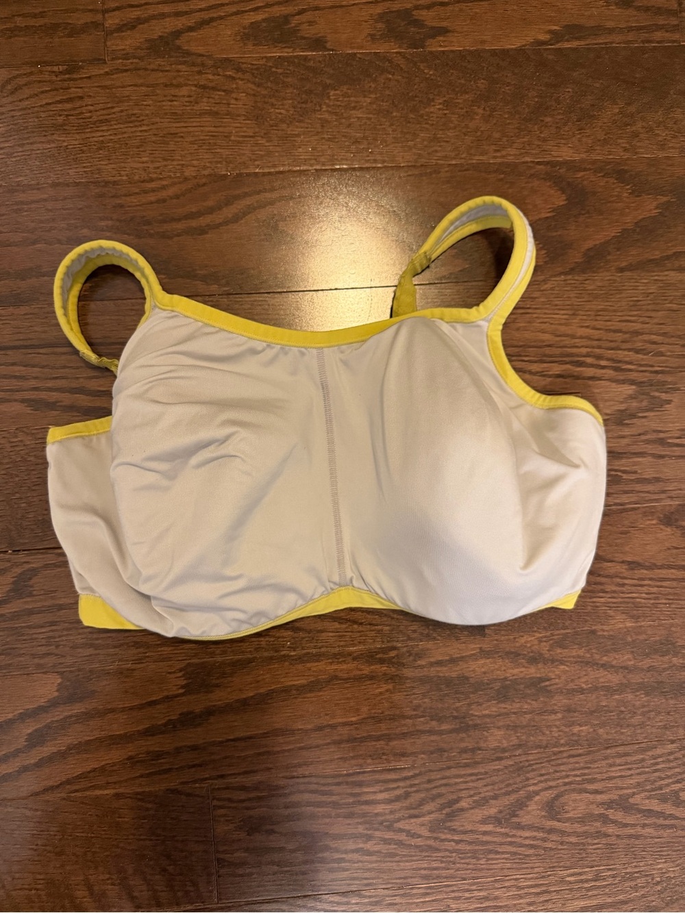 Natori Yellow-Trim Yogi Sports Bra
